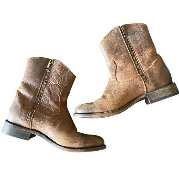 Justin Brown Leather MSL105 Western Cowgirl Work Boots Women’s Size 7.5B 7.5 B - Picture 3 of 8